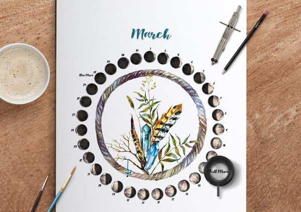 March Moon Calendar Download